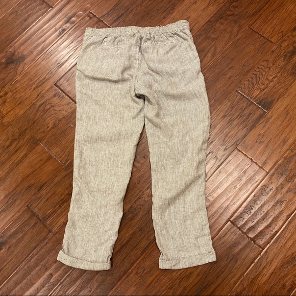 CASLON Drawstring Linen Pants. - Picture 3 of 7